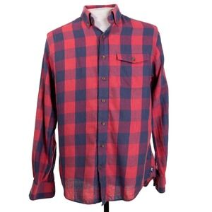 Vineyard Vines Crosby Slim‎ Fit Mens M Red Blue Check LS Button Front Shirt